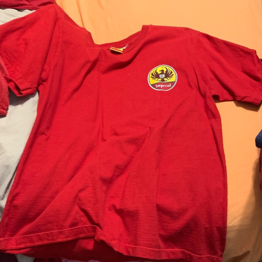 womens Red Tee with Logo